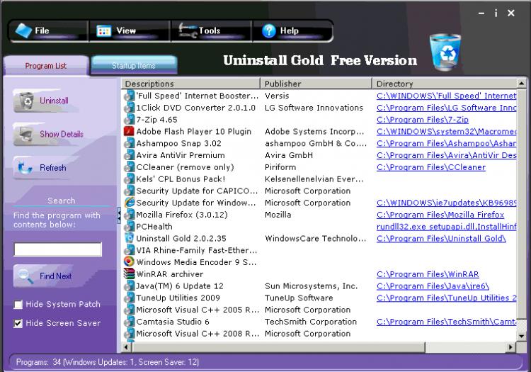 WindowsCare Uninstall Gold 2.0.2.35(trees)