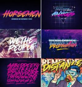 Horsemen - Horror Retrowave Font