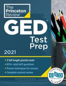 Princeton Review GED Test Prep,<span style=color:#777> 2021</span> - Practice Tests + Review & Techniques + Online Features (College Test Preparation)
