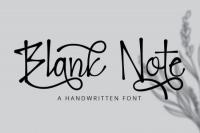 Blank Note - Ink Handwritten Font