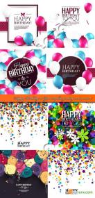 Happy Birthday to You Template Greeting Card Vector 7