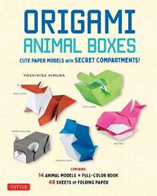 Origami Animal Boxes Kit - Kawaii Paper Models with Secret Compartments! (16 Animal Origami Models)