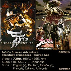 Stardust Crusaders 34 (720p) JoJo's Bizarre Adventure (HEVC x265) 034 Jojos Egypt Arc 10 [KoTuWa]