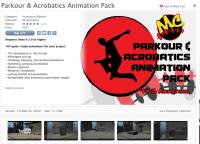 Unity Asset - Parkour Acrobatics Animation Pack v1.0[AKD]