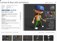 Unity Asset - Cartoon B-Boys with animations v1.04[AKD]