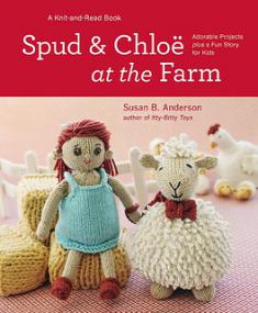 Spud and Chloe on the farm Knitting