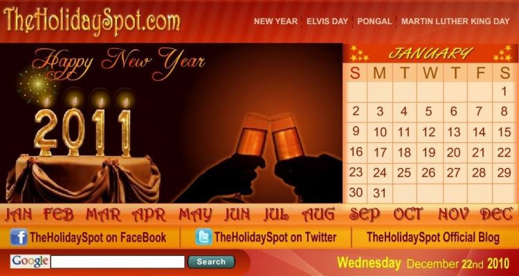 2011 Flash Calendar (India) by theholidayspot