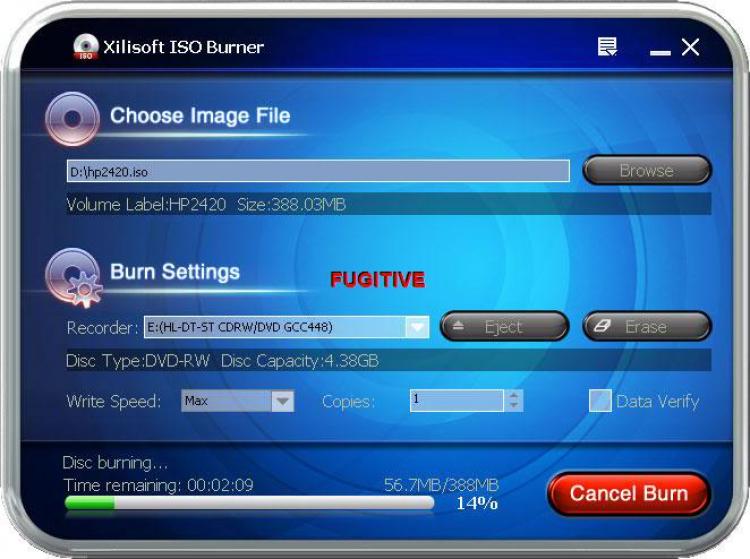 Xilisoft ISO Burner 1.0.56.1224 + serial [FUGITIVE][H33T]