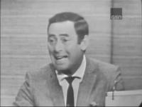 WHAT'S MY LINE ? -- with Buddy Hackett, Phyllis Newman, mystery guest Joey Bishop ( 17th Season - last show produced in black & whire )