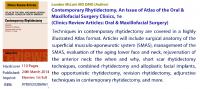 Contemporary Rhytidectomy - An Issue of Atlas of the Oral & Maxillofacial Surgery Clinics [Clinics Review Articles-Oral & Maxillofacial Surgery][2014][UnitedVRG]