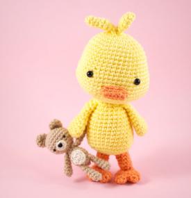 Louis The Duck and his Teddy [Crochet Pattern]