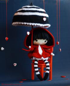 Eugene the Doll with the Striped Stockings - Denizas Toy Joys [Knitting Pattern]