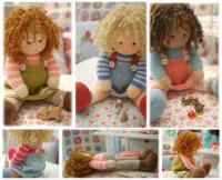 Dolls from the Tearoom (plus pinafore) - Mary Janes Tearoom [Knitting Pattern]
