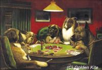 Dogs Playing Poker - Golden Kite [Cross Stitch Chart]