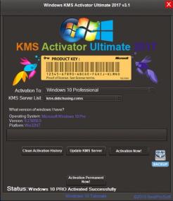 Windows KMS Activator Ultimate<span style=color:#777> 2017</span> v3.4 [CracksNow]