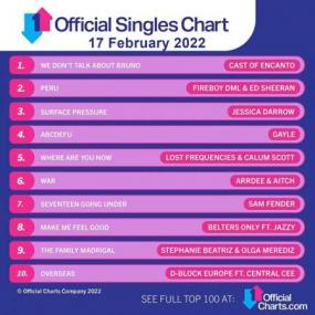 The Official UK Top 100 Singles Chart (17-02-2022)