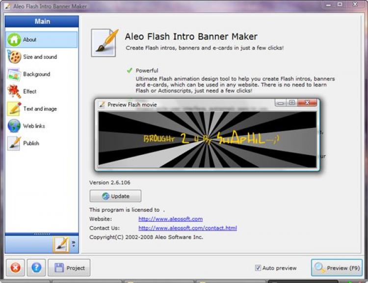 Portable Aleo Flash Intro and Banner Maker v3.4