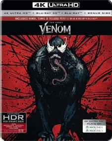 Venom <span style=color:#777>(2018)</span> 2160p HDR 10bit Bluray x265 HEVC [Org BD 5 1 Hindi-Tamil-Telugu + DTS 5.1 English] ESubs ~ TombDoc