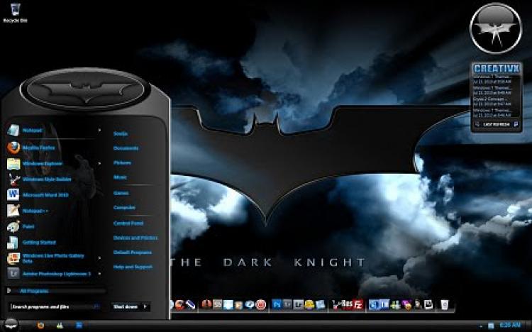 Dark Knight Ultimate Themes For Windows 7 OS