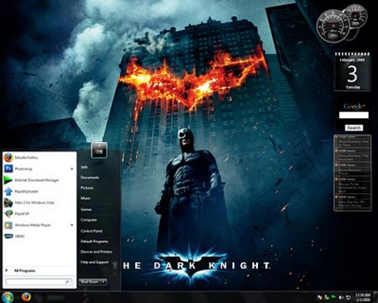 Dark Knight Batman Movie Theme For Windows 7 OS