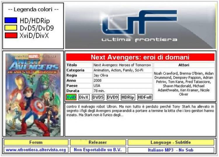 Next Avenger Eroi Di Domani<span style=color:#777> 2008</span> iTALiAN DVDRip XviD-TRL