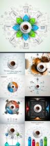 DesignOptimal - Coffe infographics modern Business elements collection