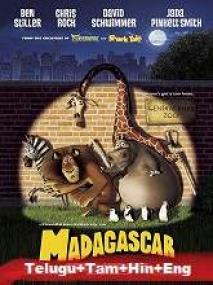 Madagascar <span style=color:#777>(2005)</span> 720p BluRay - [Telugu + Tamil + + Eng] 750MB
