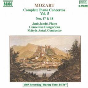 Mozart - Complete Piano Concertos- Nos  17 & 18 - Concentus Hungaricus - Jenö Jandó - Naxos Release