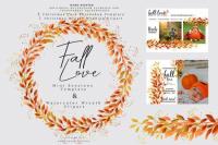 Fall Love Mini Sessions Template and Wreath Clip-art - 368284