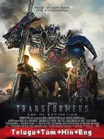 Transformers Age of Extinction <span style=color:#777>(2014)</span> BR-Rip Original [Telugu +] 450MB